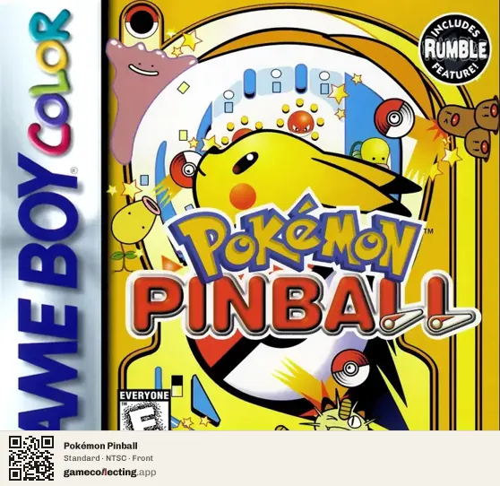 Pokémon Pinball Game Boy Color, NTSC box front