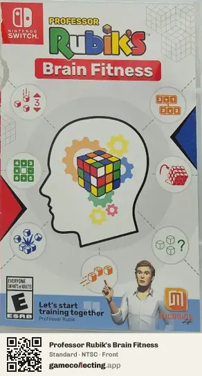 Professor Rubik's Brain Fitness Nintendo Switch, NTSC box front
