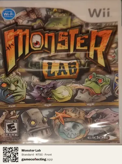 Monster Lab Nintendo Wii, NTSC box front