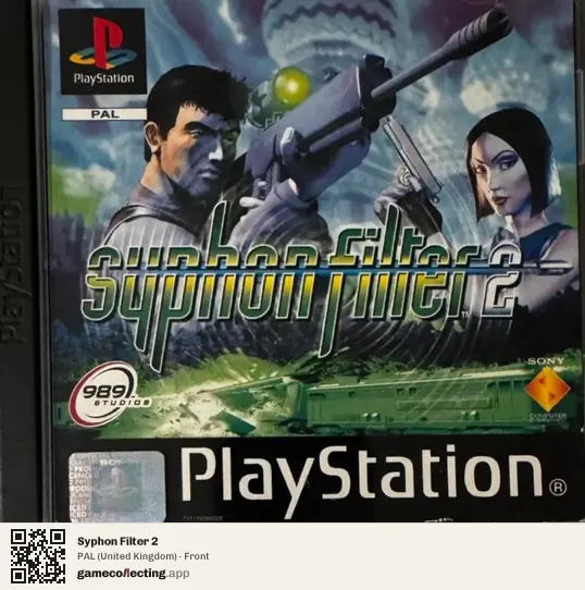 Syphon Filter 2 PlayStation, United Kingdom box front