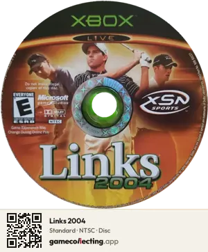 Links 2004 Xbox, NTSC disc