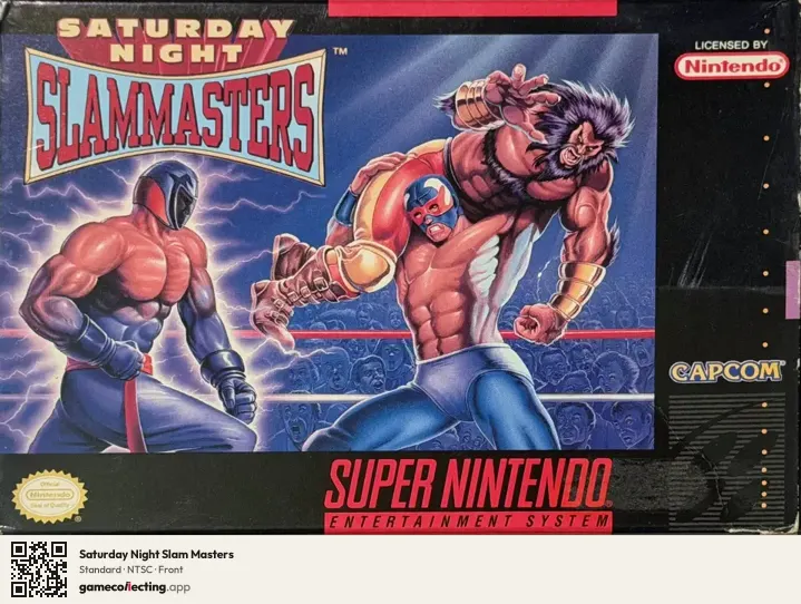 Saturday Night Slam Masters Super Nintendo Entertainment System, NTSC box front