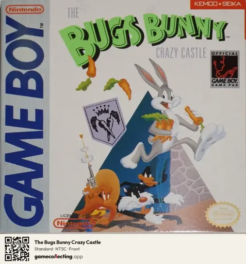 The Bugs Bunny Crazy Castle Game Boy, NTSC box front