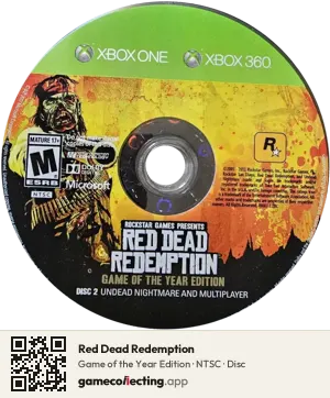Red Dead Redemption Xbox 360, NTSC disc