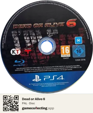 Dead or Alive 6 PlayStation 4, PAL disc
