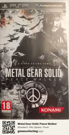 Metal Gear Solid: Peace Walker PlayStation Portable, Spain box front