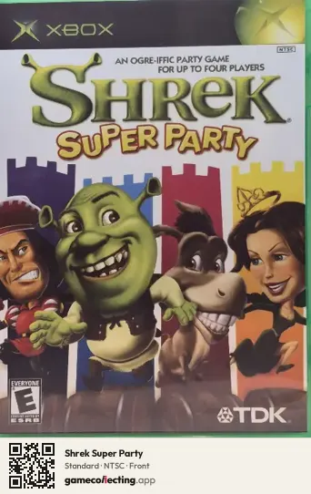 Shrek Super Party Xbox, NTSC box front