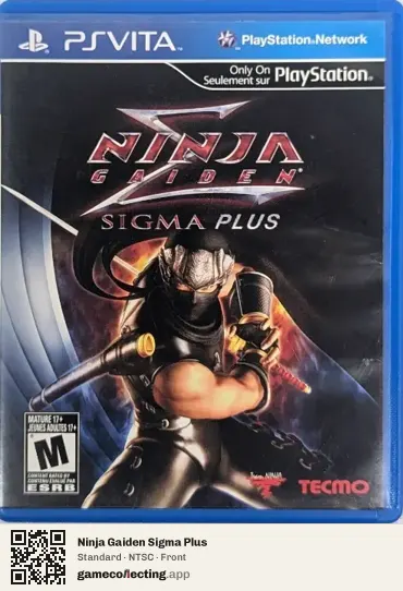 Ninja Gaiden Sigma Plus PlayStation Vita, NTSC box front