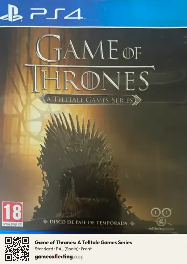 Game of Thrones: A Telltale Games Series PlayStation 4, Spain box front