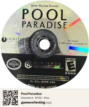 Pool Paradise Nintendo GameCube, NTSC disc