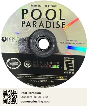 Pool Paradise Nintendo GameCube, NTSC disc