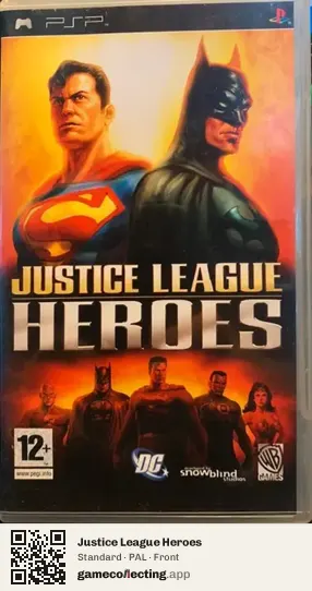 Justice League Heroes PlayStation Portable, PAL box front