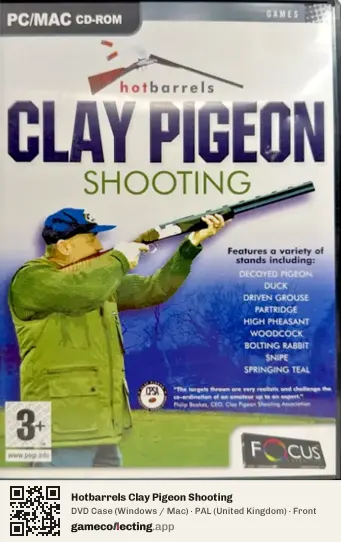 Hotbarrels Clay Pigeon Shooting Computer, United Kingdom box front