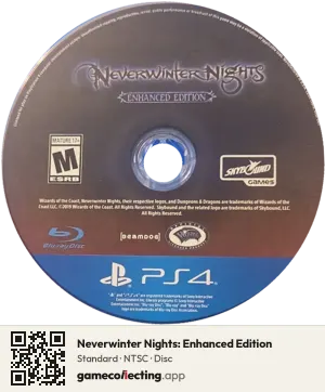 Neverwinter Nights: Enhanced Edition PlayStation 4, NTSC disc