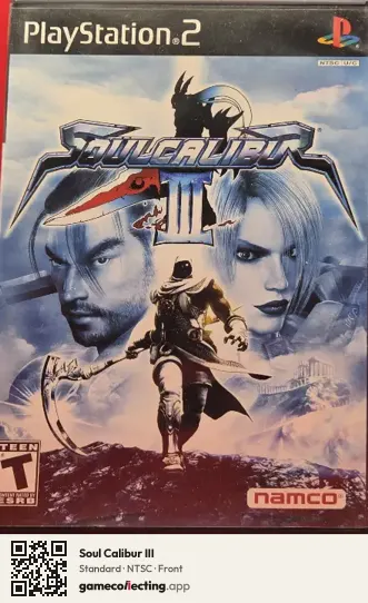 Soul Calibur III PlayStation 2, NTSC box front