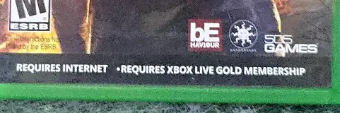 Dead by Daylight, the ESRB box on its front