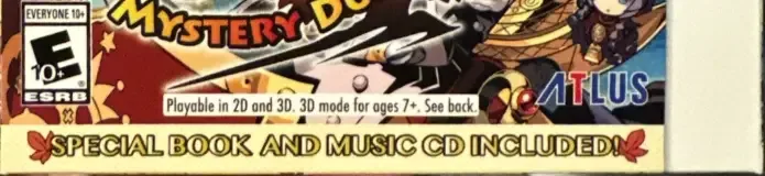 Etrian Mystery Dungeon, the ESRB box on its front