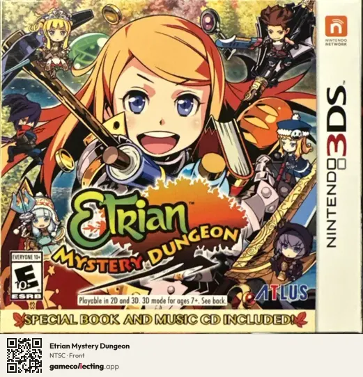 Etrian Mystery Dungeon Nintendo 3DS, NTSC box front