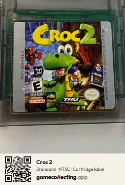 Croc 2 Game Boy Color, NTSC cartridge label