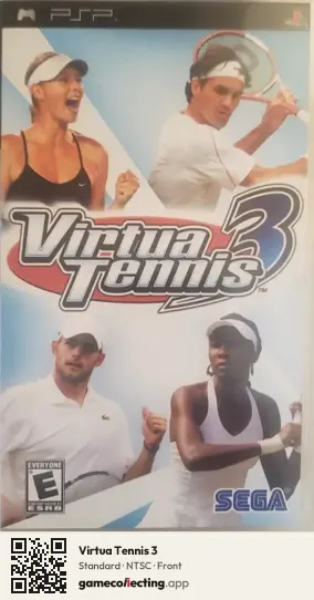 Virtua Tennis 3 PlayStation Portable, NTSC box front