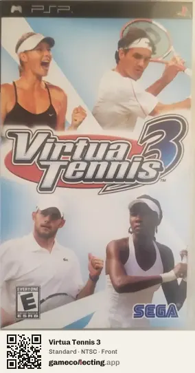 Virtua Tennis 3 PlayStation Portable, NTSC box front