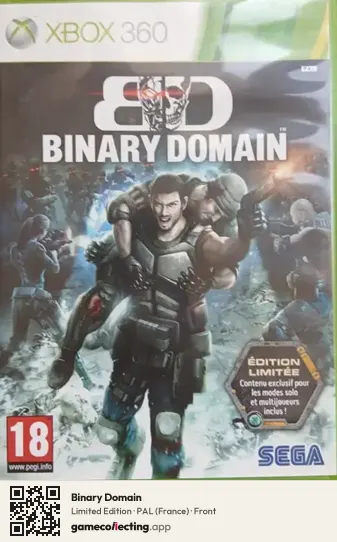 Binary Domain Xbox 360, France box front