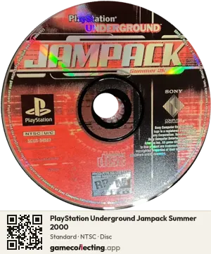 PlayStation Underground Jampack Summer 2000 PlayStation, NTSC disc
