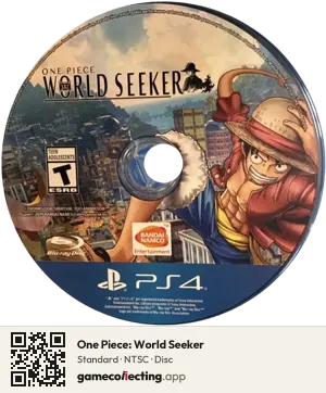 One Piece: World Seeker PlayStation 4, NTSC disc