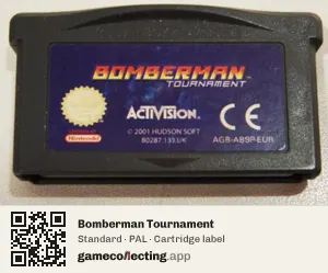 Bomberman Tournament Game Boy Advance, PAL cartridge label