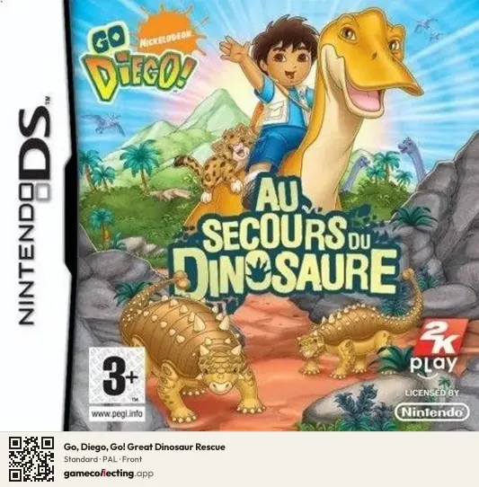 Go, Diego, Go! Great Dinosaur Rescue Nintendo DS, PAL box front