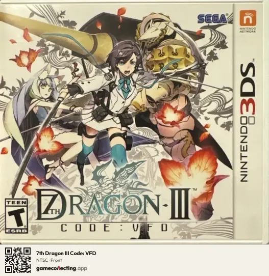 7th Dragon III Code: VFD Nintendo 3DS, NTSC box front