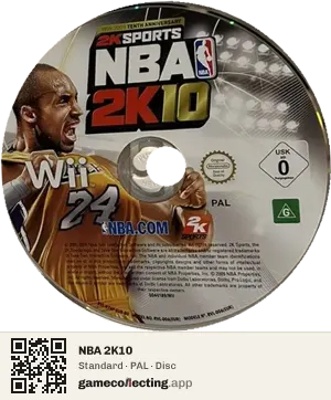 NBA 2K10 Nintendo Wii, PAL disc