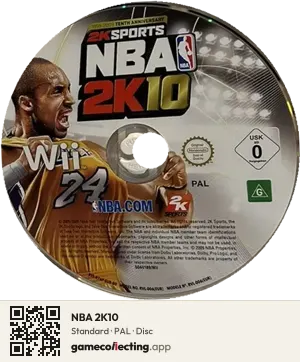 NBA 2K10 Nintendo Wii, PAL disc