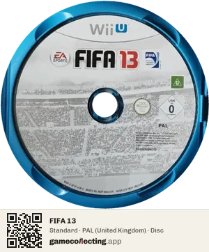FIFA 13 Nintendo Wii U, PAL disc
