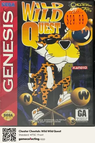 Chester Cheetah: Wild Wild Quest Sega Mega Drive / Genesis, NTSC box front