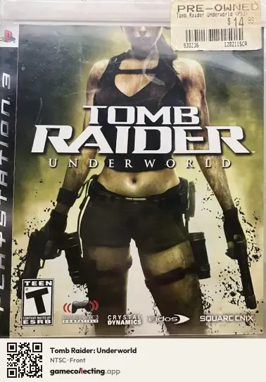 Tomb Raider: Underworld PlayStation 3, NTSC box front