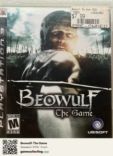 Beowulf: The Game PlayStation 3, NTSC box front