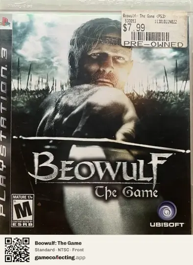 Beowulf: The Game PlayStation 3, NTSC box front