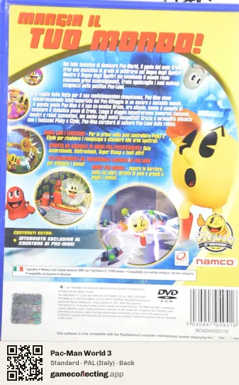 Pac-Man World 3 PlayStation 2, Italy box back
