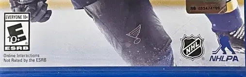 NHL 17, the ESRB box on its front