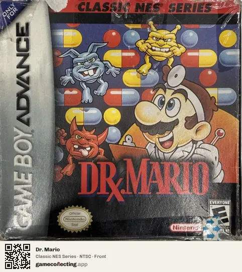 Dr. Mario Game Boy Advance, NTSC box front