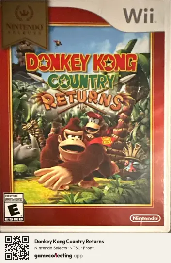 Donkey Kong Country Returns Nintendo Wii, NTSC box front