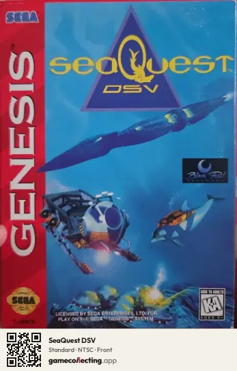 SeaQuest DSV Sega Mega Drive / Genesis, NTSC box front