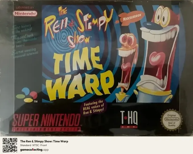 The Ren & Stimpy Show: Time Warp Super Nintendo Entertainment System, NTSC box front
