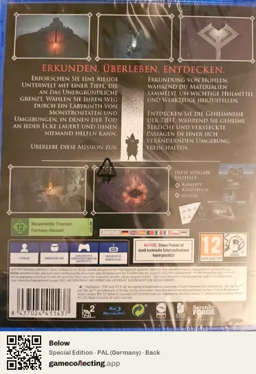 Below PlayStation 4, Germany box back