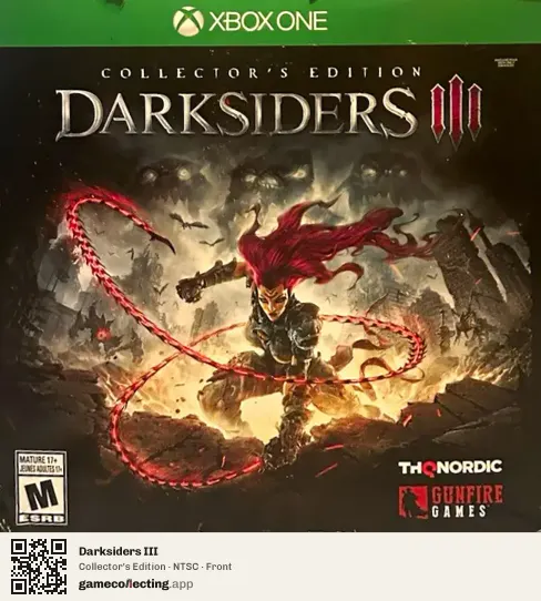 Darksiders III Xbox One, NTSC box front