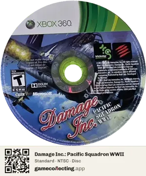Damage Inc.: Pacific Squadron WWII Xbox 360, NTSC disc
