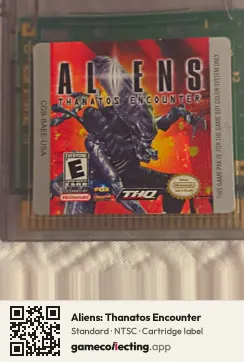 Aliens: Thanatos Encounter Game Boy Color, NTSC cartridge label