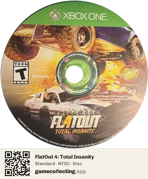 FlatOut 4: Total Insanity Xbox One, NTSC disc