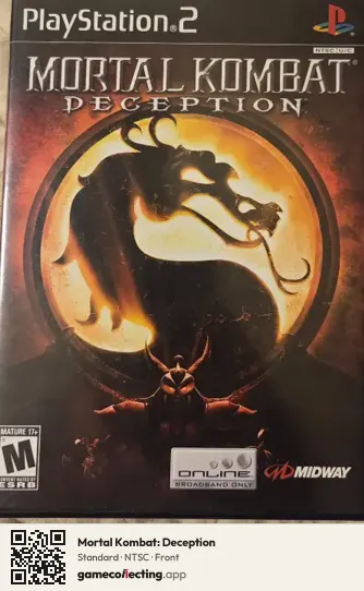 Mortal Kombat: Deception PlayStation 2, NTSC box front
